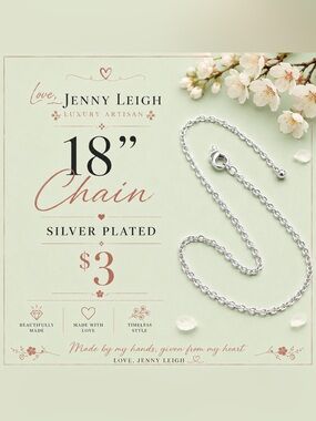 18” Silver-Plated Chain Necklace in Silver
